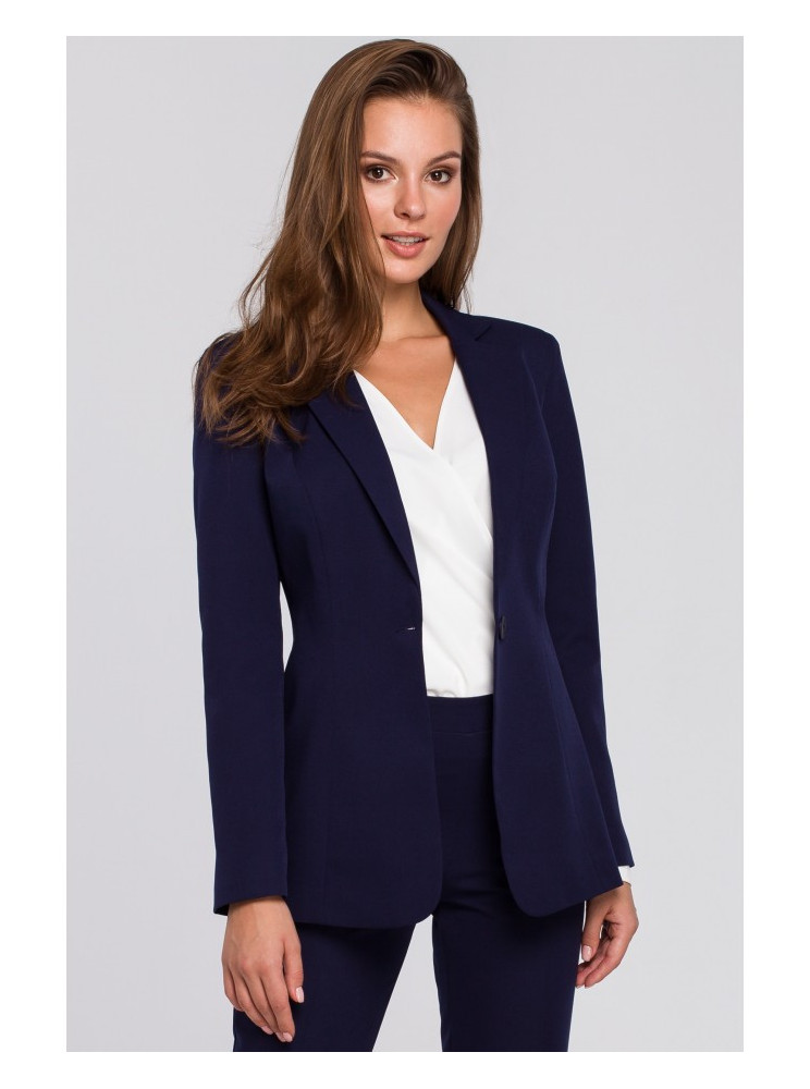 .K036 Vienaeilis švarkas - deep blue