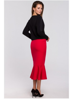 .K037 Apgaubiamo stiliaus palaidinė - juoda