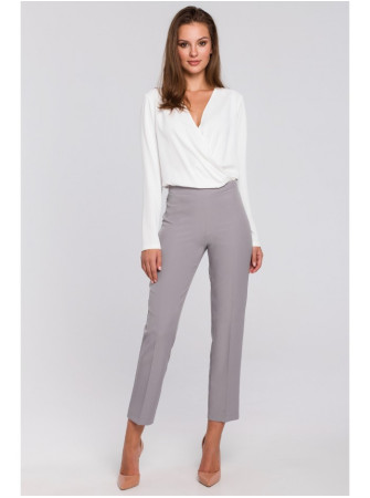 .K037 Apgaubiančio stiliaus palaidinė - nebalinta