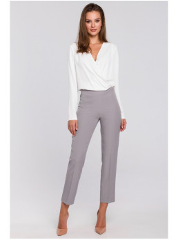 .K037 Apgaubiančio stiliaus palaidinė - nebalinta