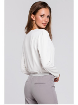 .K037 Apgaubiančio stiliaus palaidinė - nebalinta