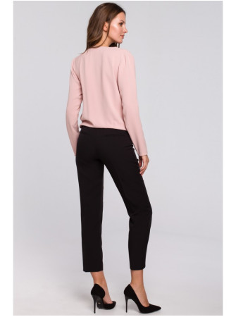 .K037 Marškiniai su klostėmis priekyje - pudros