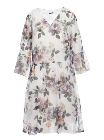 S214 Šifono suknelė pažemintu liemeniu - spalva