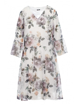 S214 Šifono suknelė pažemintu liemeniu - spalva