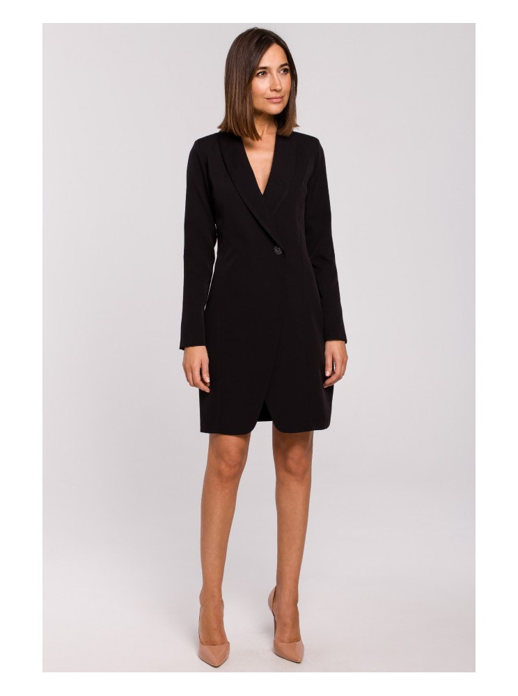 S217 Švarkinė suknelė - juoda