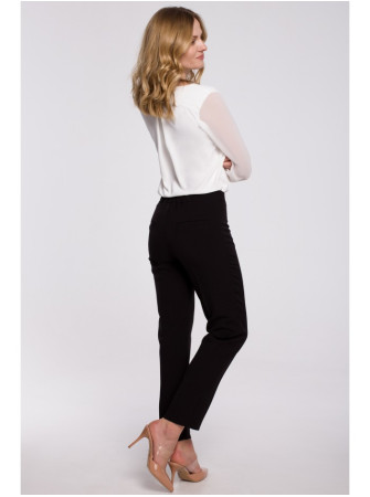 .K055 Slim silueto kelnės - juoda