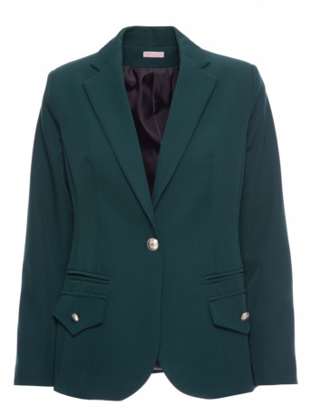 K141 Blazer with double flap pockets - bottle green