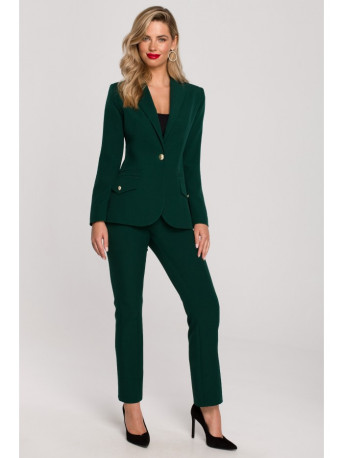 K141 Blazer with double flap pockets - bottle green