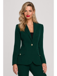 K141 Blazer with double flap pockets - bottle green