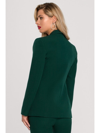 K141 Blazer with double flap pockets - bottle green