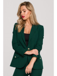 K141 Blazer with double flap pockets - bottle green