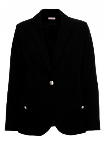 K141 Blazer with double flap pockets - black