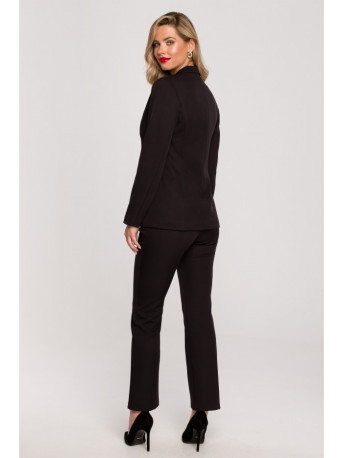K141 Blazer with double flap pockets - black