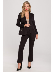 K141 Blazer with double flap pockets - black