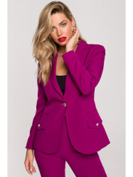 K141 Blazer with double flap pockets - ruby