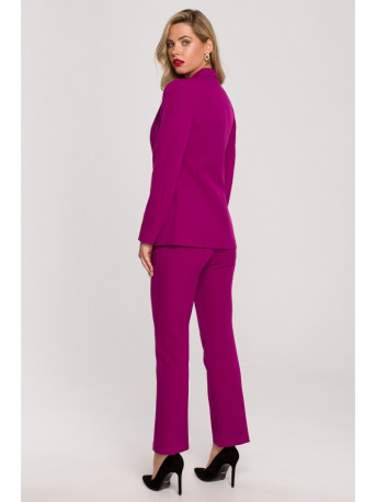 K141 Blazer with double flap pockets - ruby
