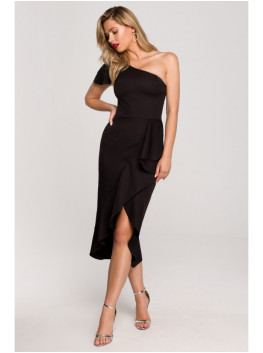 K146 One-shoulder dress - black