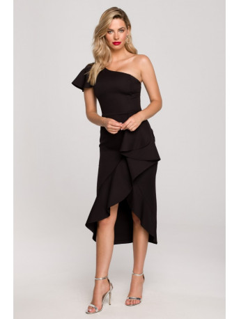 K146 One-shoulder dress - black