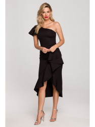 K146 One-shoulder dress - black