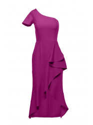 K146 One-shoulder dress - ruby