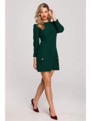 K148 Trapeze dress - bottle green