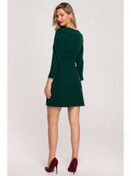 K148 Trapeze dress - bottle green
