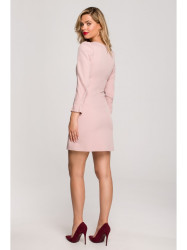 K148 Trapeze dress - crepe pink