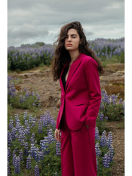 S310 Single button blazer keflavik - plum