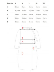 B070 Oversized dress with a tie tape detail - navy blue