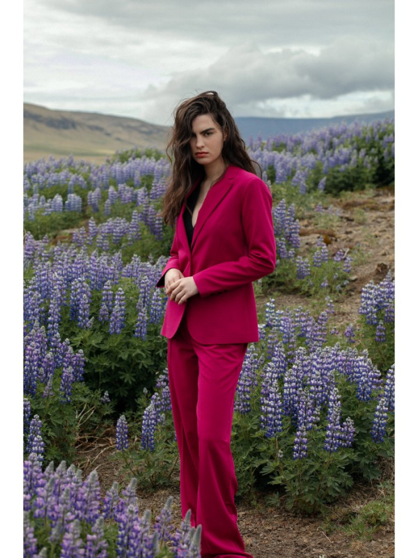 S311 Wide leg trousers - plum