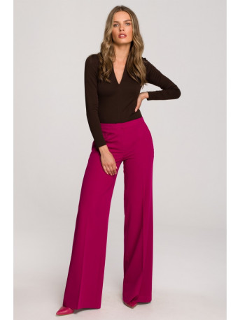 S311 Wide leg trousers - plum