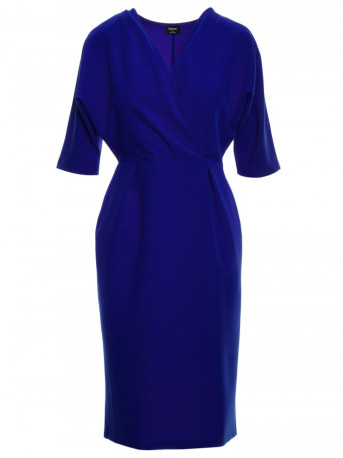 S313 Wrap top dress - royal blue
