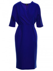 S313 Wrap top dress - royal blue