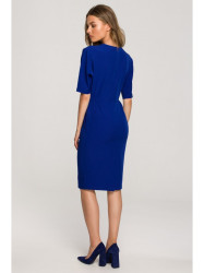 S313 Wrap top dress - royal blue