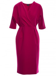 S313 Wrap top dress - plum