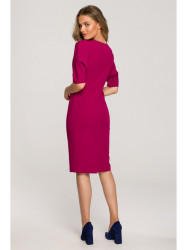 S313 Wrap top dress - plum