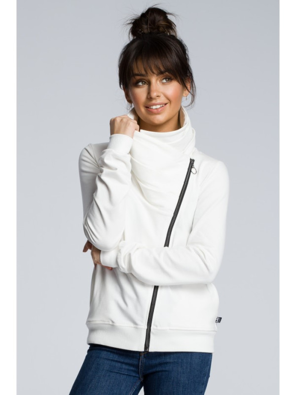 B071 Zipped sweatshirt - ecru