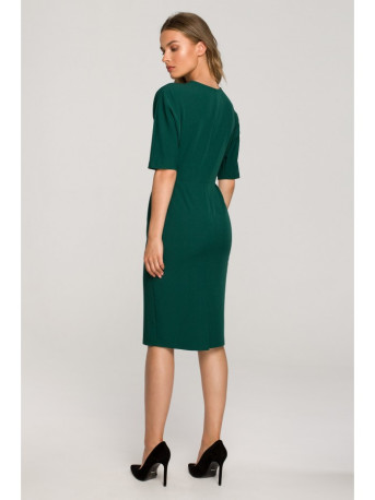 S313 Wrap top dress - green