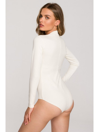 S327 V-neck bodysuit - ecru