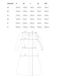 S325 Fit and flare dress with a tie neckline - black