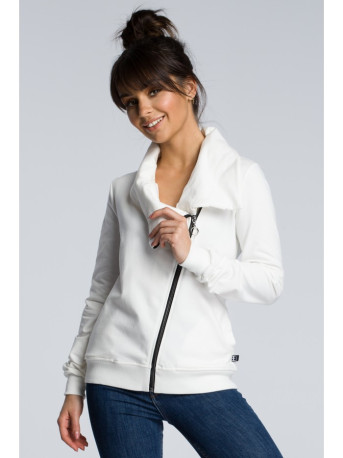 B071 Zipped sweatshirt - ecru