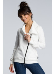 B071 Zipped sweatshirt - ecru