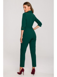 S316 Shawl collar jumpsuit - green