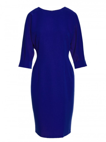 S324 Batwing sleeve sheath dress - royal blue