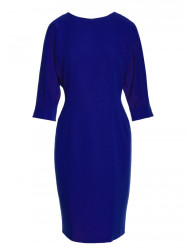 S324 Batwing sleeve sheath dress - royal blue