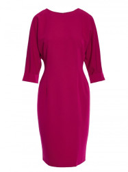 S324 Batwing sleeve sheath dress - plum