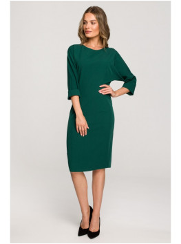 S324 Batwing sleeve sheath dress - green