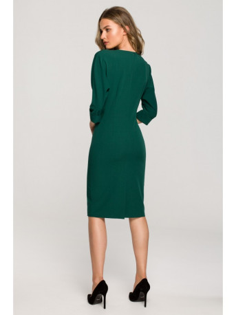 S324 Batwing sleeve sheath dress - green