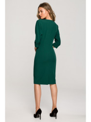 S324 Batwing sleeve sheath dress - green