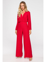 M720 Wrap top jumpsuit - red